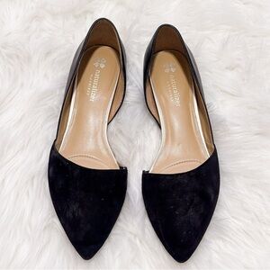 Naturalizer Black Suede Pointed Flats